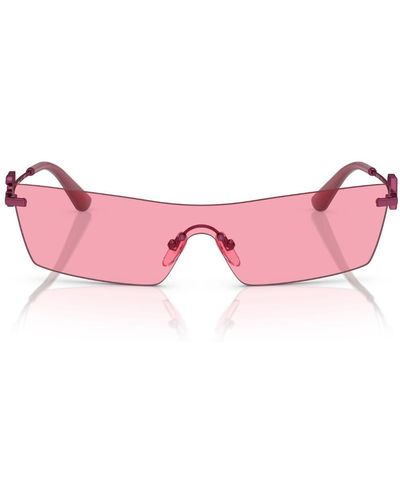 Dolce & Gabbana Tinted Rectangle-frame Sunglasses - Pink