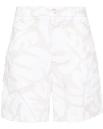BOSS Karlos Chino-Shorts mit Blumen-Print - Weiß
