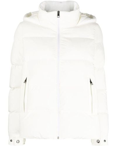 Kiton Quilted Hooded Jacket - Wit