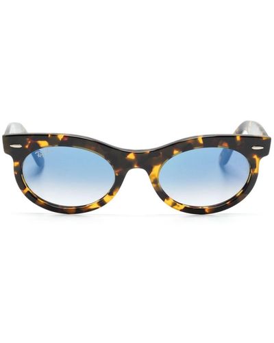 Ray-Ban Wayfarer Oval-frame Sunglasses - Blue