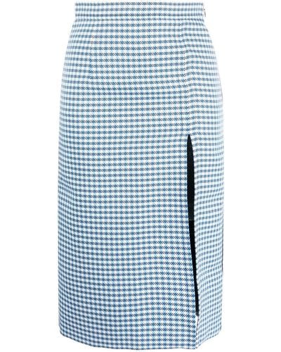 Marni Check-pattern Longuette Skirt - Blue