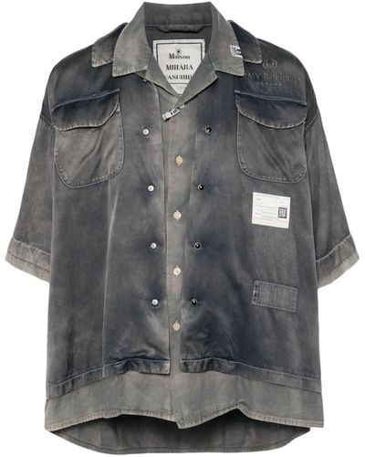 Maison Mihara Yasuhiro Twill-Hemd im Layering-Look - Grau