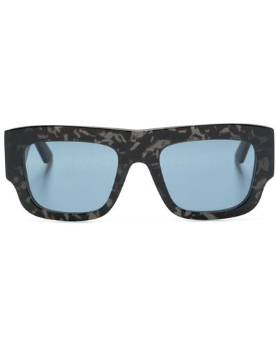 Alexander McQueen AM 0449S Sonnenbrille mit eckigem Gestell - Blau