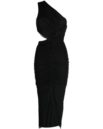 Jonathan Simkhai Seraiah Ruched Midi Dress - Black