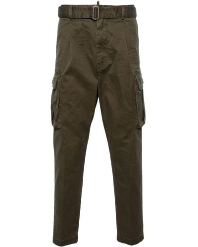 DSquared² Tapered-leg cotton cargo trousers - Grün