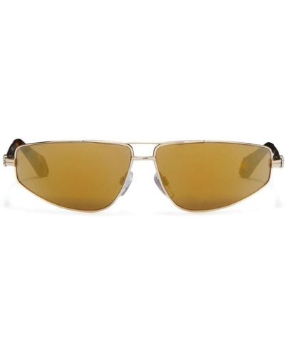 Palm Angels Clavey Rectangle-frame Sunglasses - Metallic