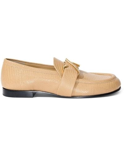 Proenza Schouler Loafer mit Monogramm-Schild - Natur