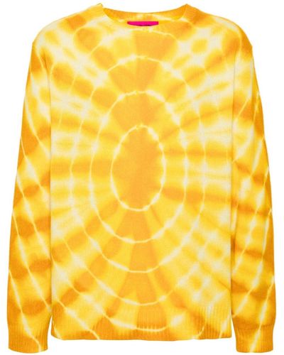 The Elder Statesman Bullseye Thelma Tie-dye Sweater - Yellow