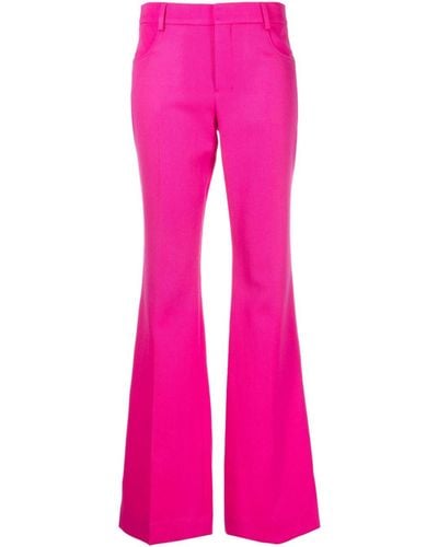 Ami Paris Flared Twill Trousers - Pink