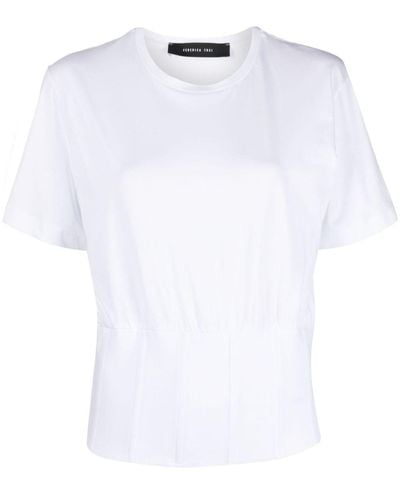 FEDERICA TOSI Corset-style Cotton T-shirt - White