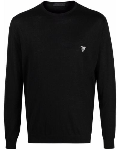Prada Pullover mit Logo - Schwarz