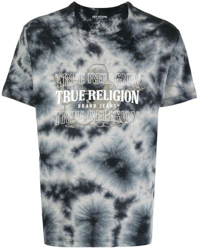 True Religion Buddha Logo-print Tie-dye T-shirt - Grey