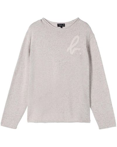 agnès b. Logo-print Knit Sweater - White