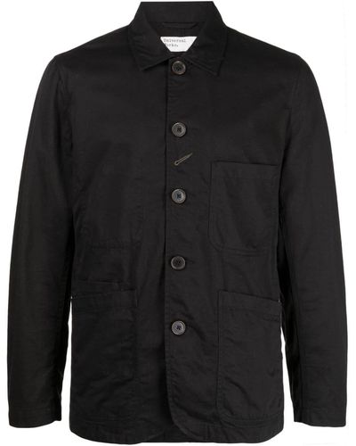 Universal Works Long-sleeve Cotton Shirt - Black