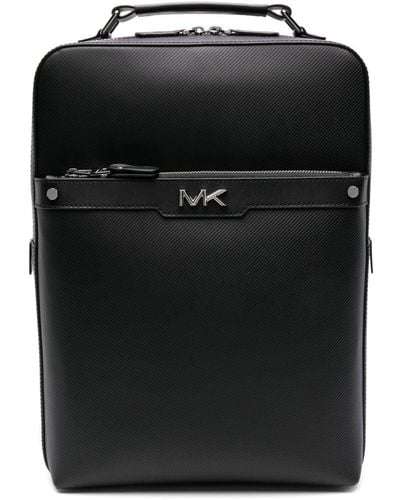 Michael Kors Zipped Leather Backpack - Black