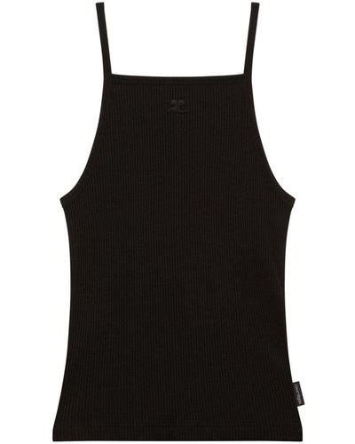 Courreges 90's Ribbed Tank Top - Black