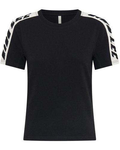 Dion Lee Logo-appliqué Organic Cotton T-shirt - Black
