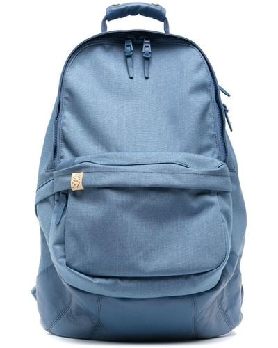 Visvim Logo-patch Leather Backpack - Blue