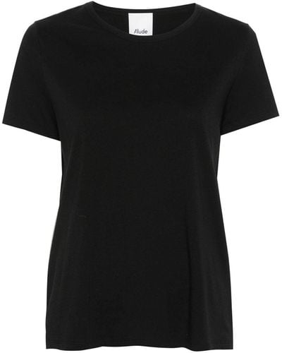 Allude Jersey Cotton T-shirt - Black