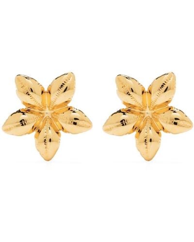 Marni Floral-shaped Polished Earrings - Metallic