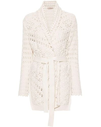 Twin Set Open-front Cardigan - White