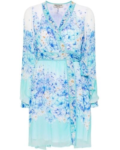Hale Bob Kehlani Floral-print Minidress - Blue