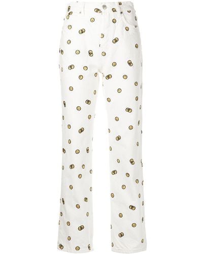 Reformation Mixed Emotions High-rise Straight Jeans - White
