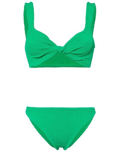 Hunza G Juno Shirred Bikini - Green