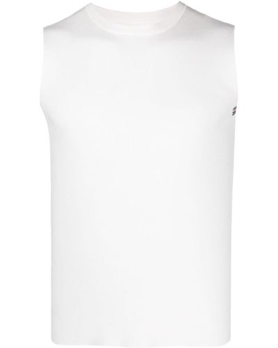 Extreme Cashmere Pull No294 à design sans manches - Blanc