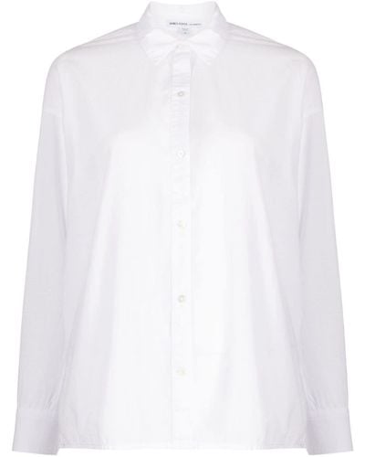 James Perse Spread-collar Poplin Shirt - White