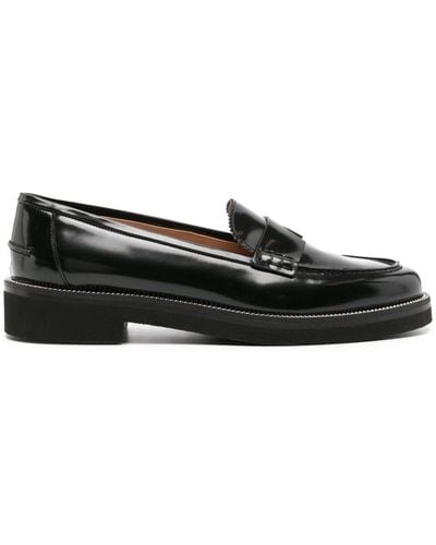 Aquazzura Aqua Leather Loafers - Black