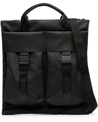 Rains Trail Cargo-pocket Tote Bag - Black