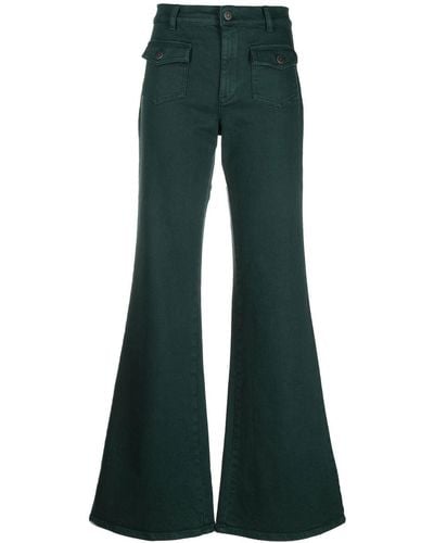 P.A.R.O.S.H. Jeans mit weitem Bein - Grün