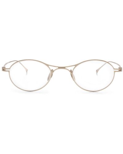 Giorgio Armani ラウンド眼鏡フレーム - ナチュラル