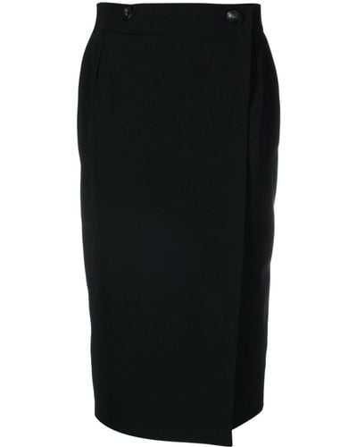 Rrd Winter Wraparound-style Pencil Skirt - Black