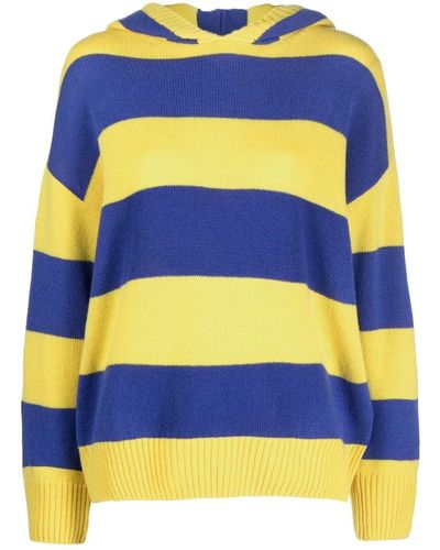 MSGM Gestreepte Hoodie - Geel