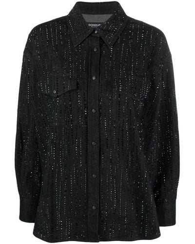 Dondup Camicia con paillettes - Nero