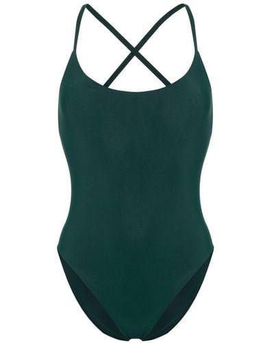 Lido Uno Open-back Swimsuit - Green