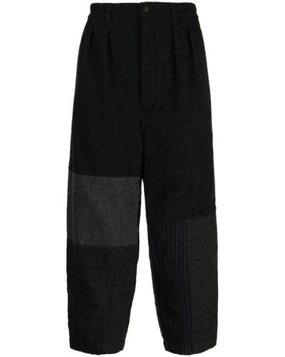 Comme des Garçons Patchwork Drop-crotch Pants - Black