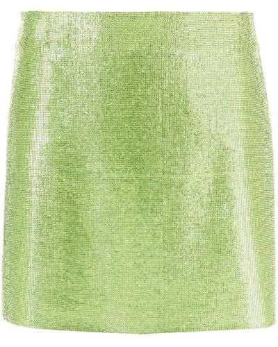 Nue Minifalda con apliques de strass - Verde