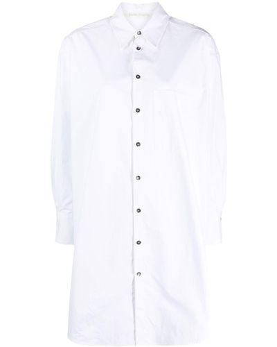 Palm Angels Button-up Shirtdress - White
