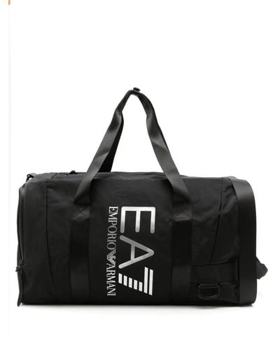 EA7 ロゴ ボストンバッグ - ブラック