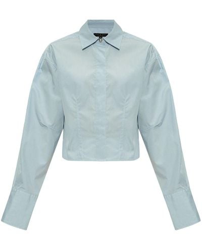 Rag & Bone Claudia Long-sleeve Cotton Shirt - Blue