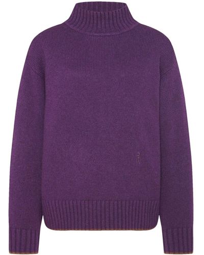 Rosetta Getty X Violet Getty Wool-cashmere Sweater - Purple