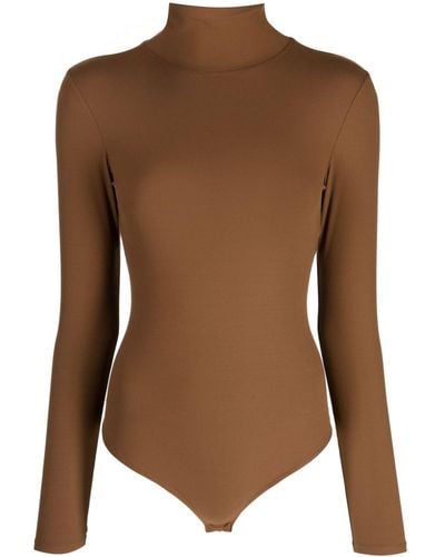 Spanx Suit Yourself Ribbed Bodysuit - Brown