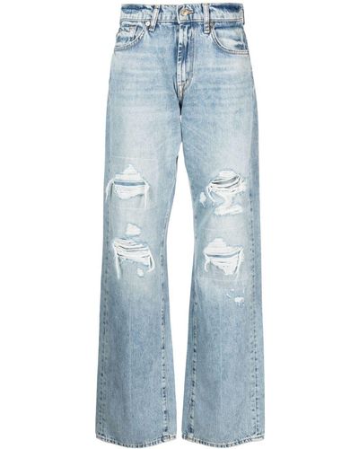 7 For All Mankind High Waist Jeans - Blauw