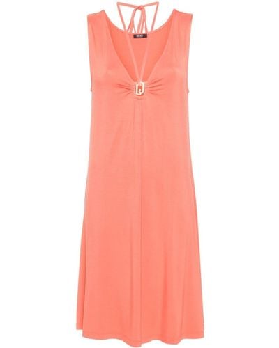 Liu Jo Sleeveless Jersey Midi Dress - Pink