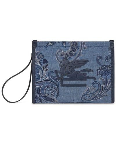 Etro Medium paisley-jacquard mini bag - Blau