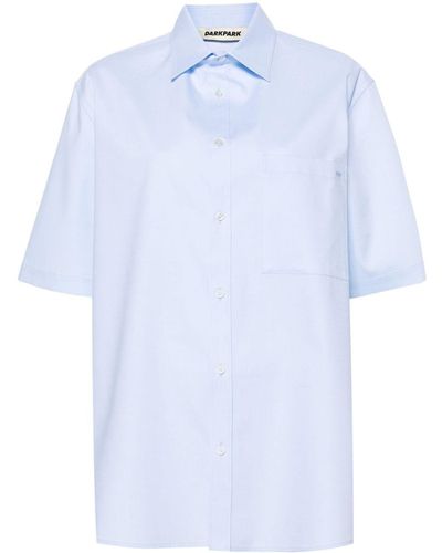 DARKPARK Straight-point Collar Cotton Shirt - White