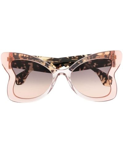 Vivienne Westwood Gafas de sol con montura estilo mariposa - Marrón